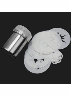 KASTWAVE Chocolate Shaker Dusters Stainless Steel Mesh Shaker Powder Shaker for Icing Sugar Powder Cocoa Cappuccino with Coffee Stencils, for Kitchen, Drinks and Baking  - Image 3