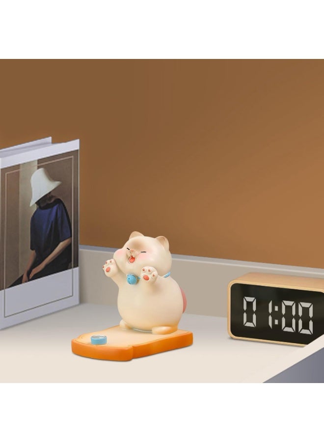 Cat Figurine Desk Phone Stand, with Multi-Angle Support, Kitten Smartphone Holder, Cute Decorative Phone Stand, Stable Base, for Work, Study or Leisure Activities - Image 5