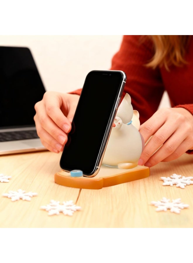 Cat Figurine Desk Phone Stand, with Multi-Angle Support, Kitten Smartphone Holder, Cute Decorative Phone Stand, Stable Base, for Work, Study or Leisure Activities - Image 3