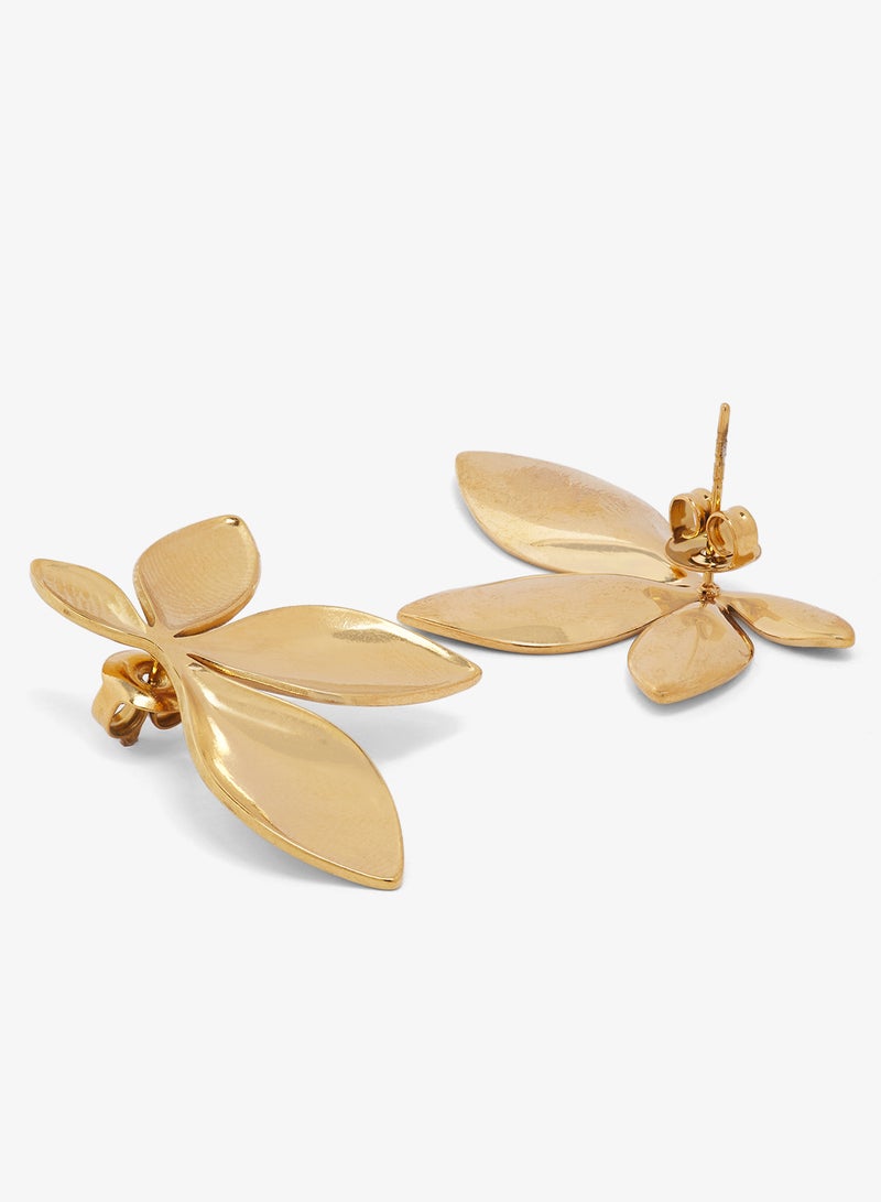 Ginger Floral Shape Statement Earrings - Image 2