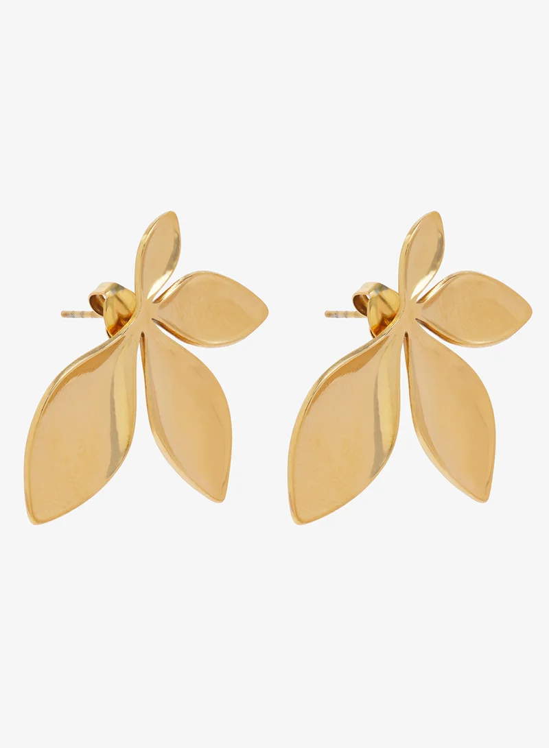 Ginger Floral Shape Statement Earrings