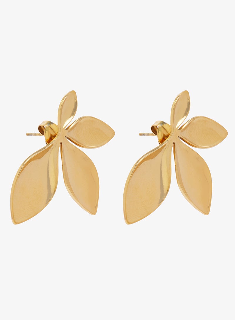 Ginger Floral Shape Statement Earrings - Image 1