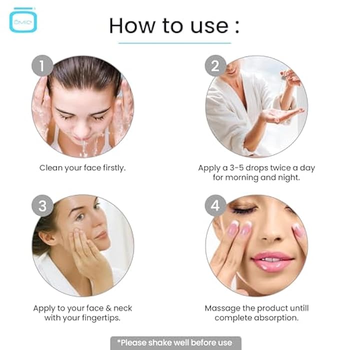 OMIC 10% Tranexamic Acid Serum for Face - 1 fl oz / 30ml - Skin Brightening Serum, For Brown Spots, Even Out Skin Tone - with Hyaluronic Acid, Glycerin, Natural formula - Image 3