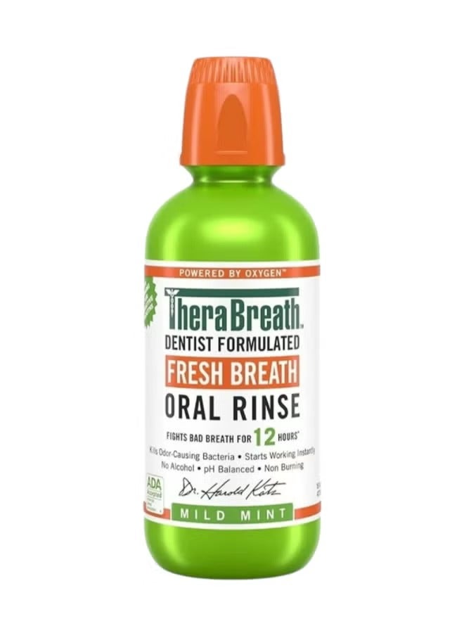Therabreath Dentist Formulated Fresh Breath Oral Rinse Mild Mint 473ml - Image 1