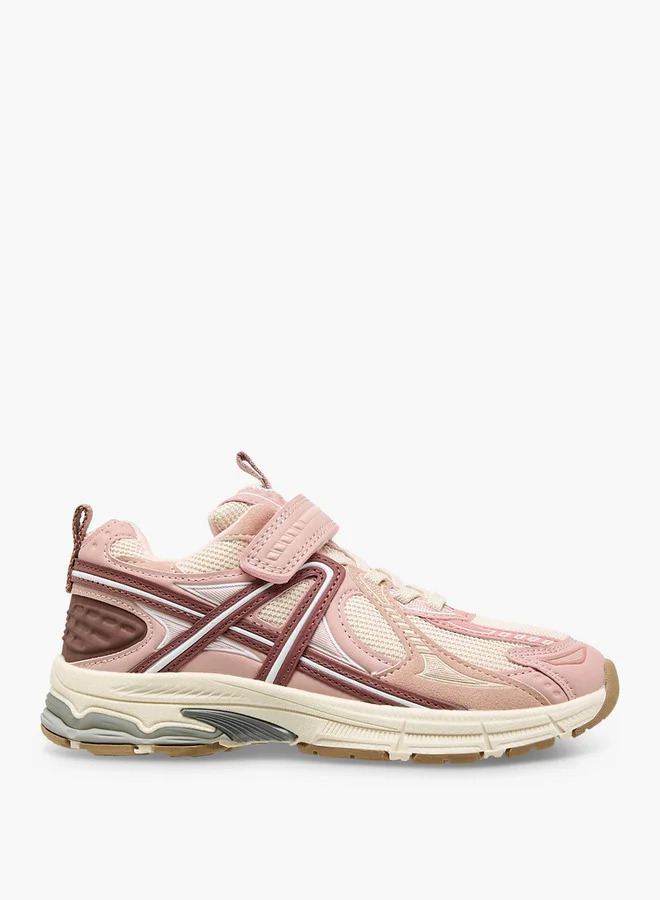 Little Missy Panelled Sneakers with Hook and Loop Closure