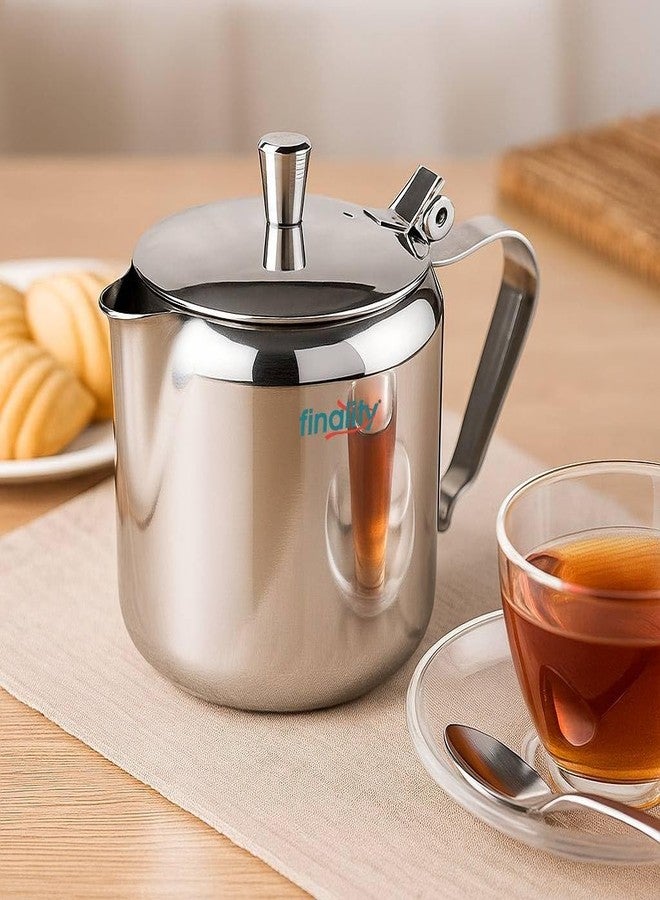 FINALITY Stainless Steel Tea Serving Pot with Handle - Serving Code-Tea Coffee Kettle Medium Size- 450 ml - Image 2