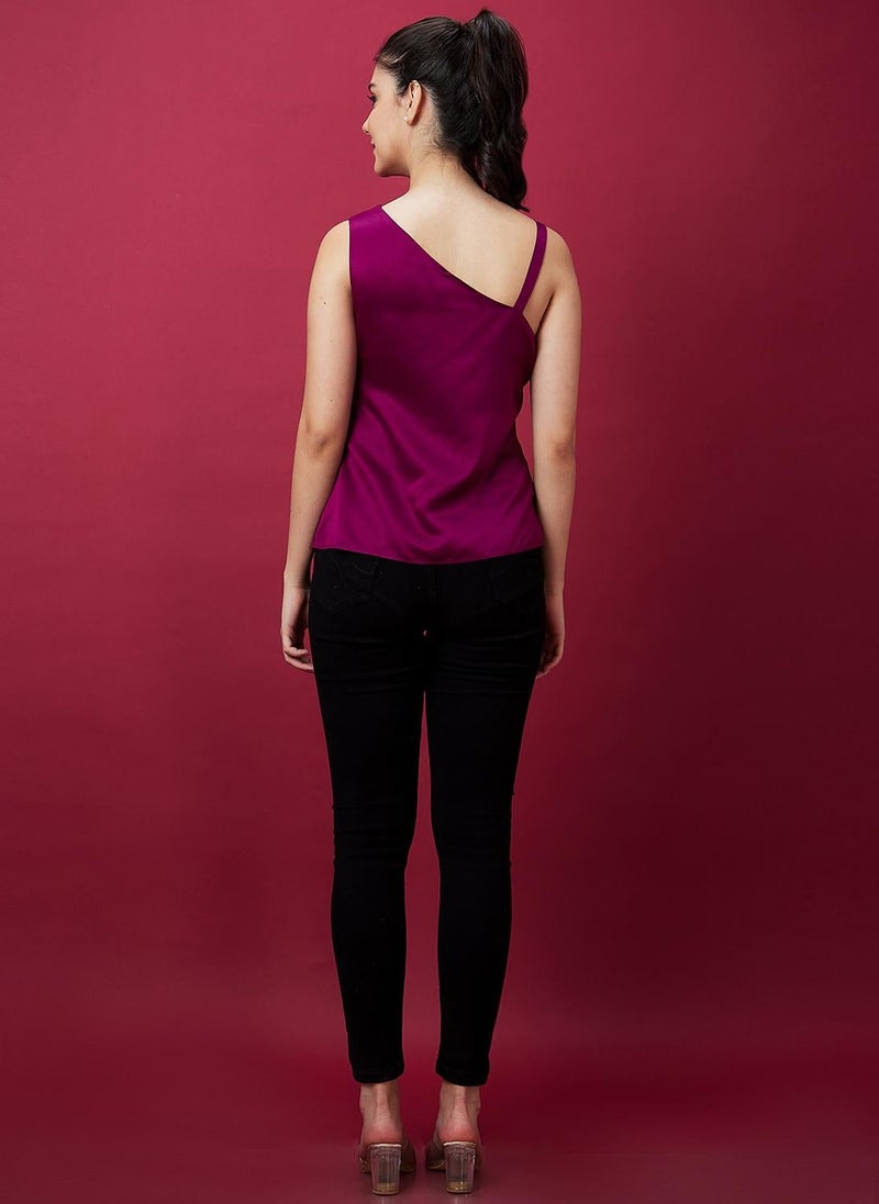 Globus Women One Shoulder Tie Up Party Top - Image 5