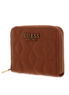 GUESS Guess Elenia Quilted Design Mini Wallet Brown  - Image 1