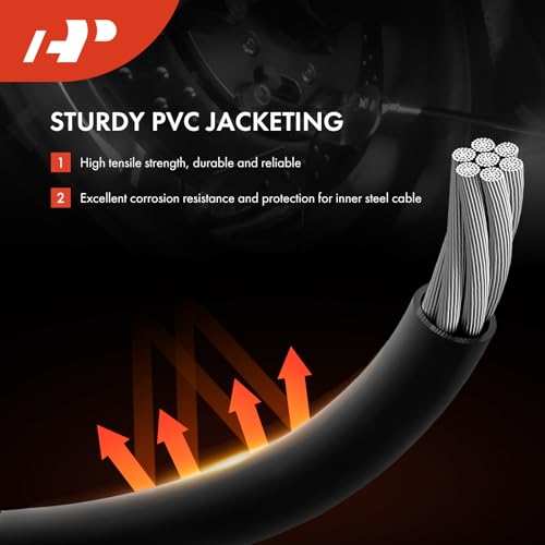 A-Premium Rear Side Parking Brake Cable Assembly Compatible with Chevrolet, GMC, Cadillac Models: Tahoe 2000-2004, Suburban 1500 2000-2004, Avalanche 1500 2002-2004, Yukon XL 1500, Escalade ESV EXT - Image 3