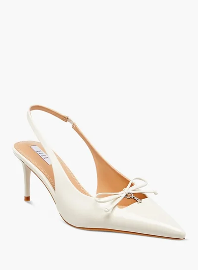 ELLE Womens Textured Slingback Shoes With Stiletto Heels
