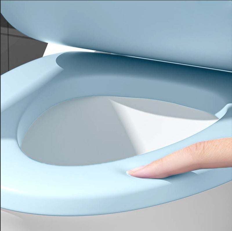 Thickened Foaming Soft Toilet Lid EVAU Type Toilet Seat Cover - Light Green Toilet Accessories for Bathroom - Image 5