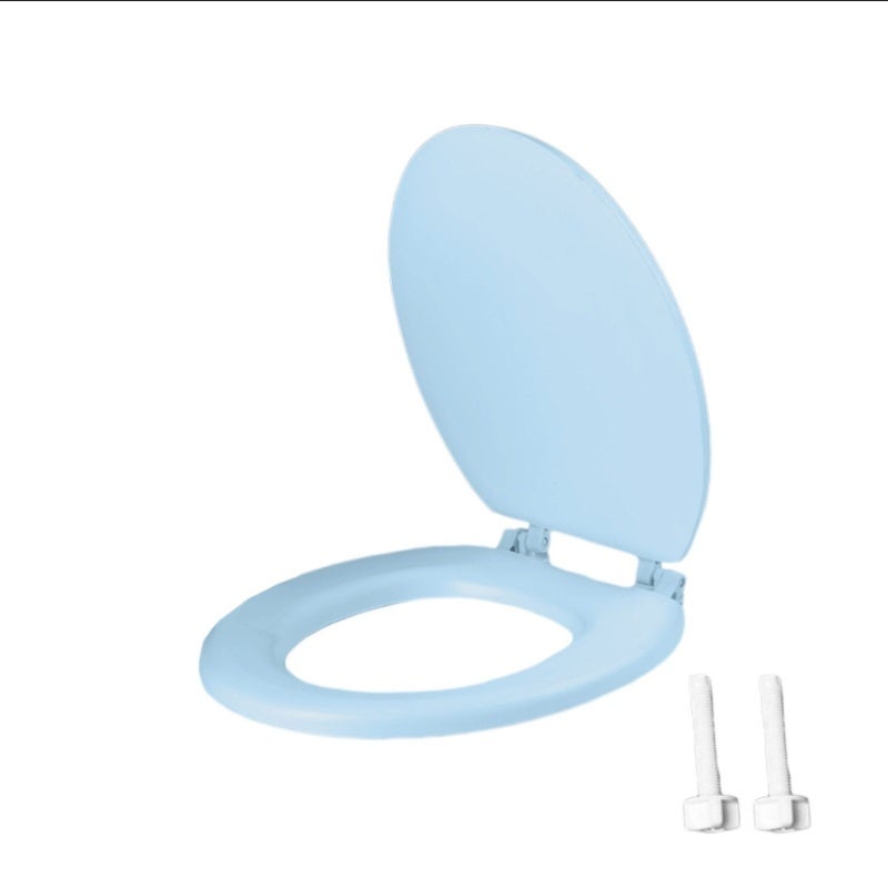 Thickened Foaming Soft Toilet Lid EVAU Type Toilet Seat Cover - Light Green Toilet Accessories for Bathroom - Image 2