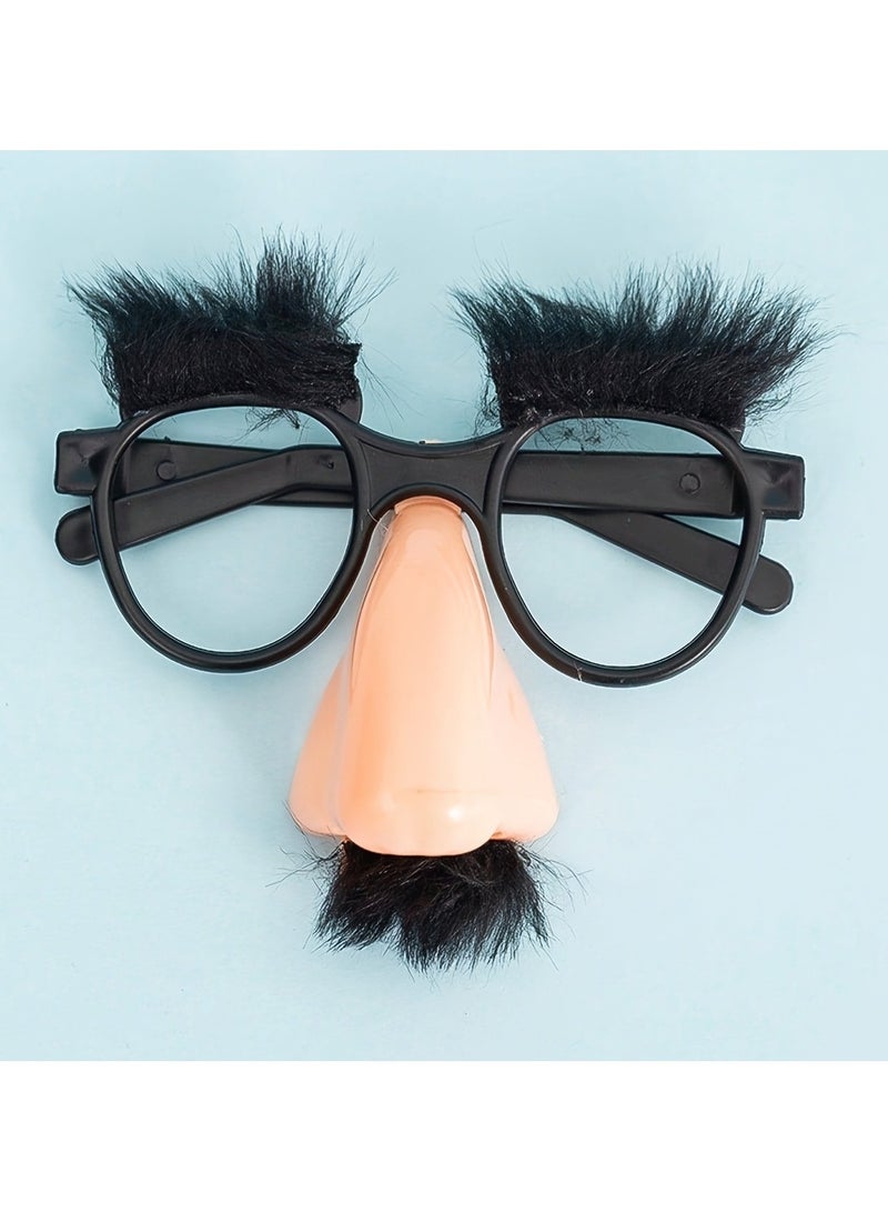 1pc Black Glasses With Eyelash Nose Beard - Image 3