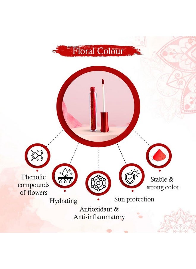 KEYA SETH AROMATHERAPY, DEVICE OF DROP Keya Seth Aromatherapy, Liquid Sindur, Aromatic Jewel 100% Natural Herbal Extracts & Floral Pigments, Waterproof, Red (5ml) Pack of 2  - Image 3