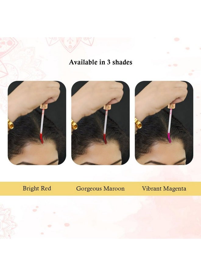 KEYA SETH AROMATHERAPY, DEVICE OF DROP Keya Seth Aromatherapy, Liquid Sindur, Aromatic Jewel 100% Natural Herbal Extracts & Floral Pigments, Waterproof, Red (5ml) Pack of 2  - Image 5