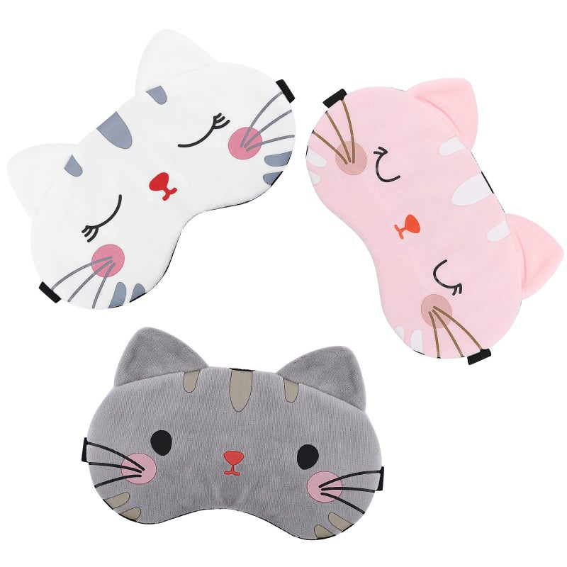 Cartoon cat three-piece children's sleep blindfold - Image 1
