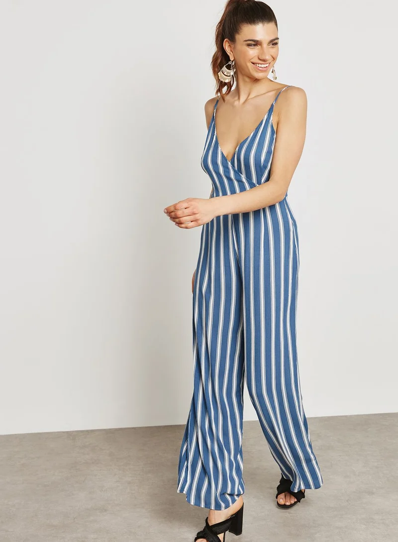 FOREVER 21 Striped Jumpsuit