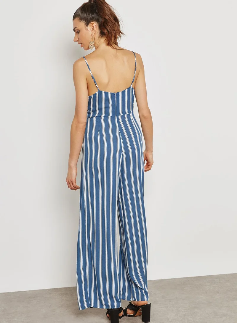 FOREVER 21 Striped Jumpsuit