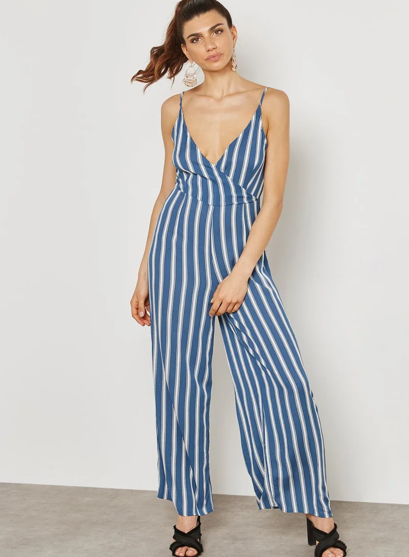 FOREVER 21 Striped Jumpsuit