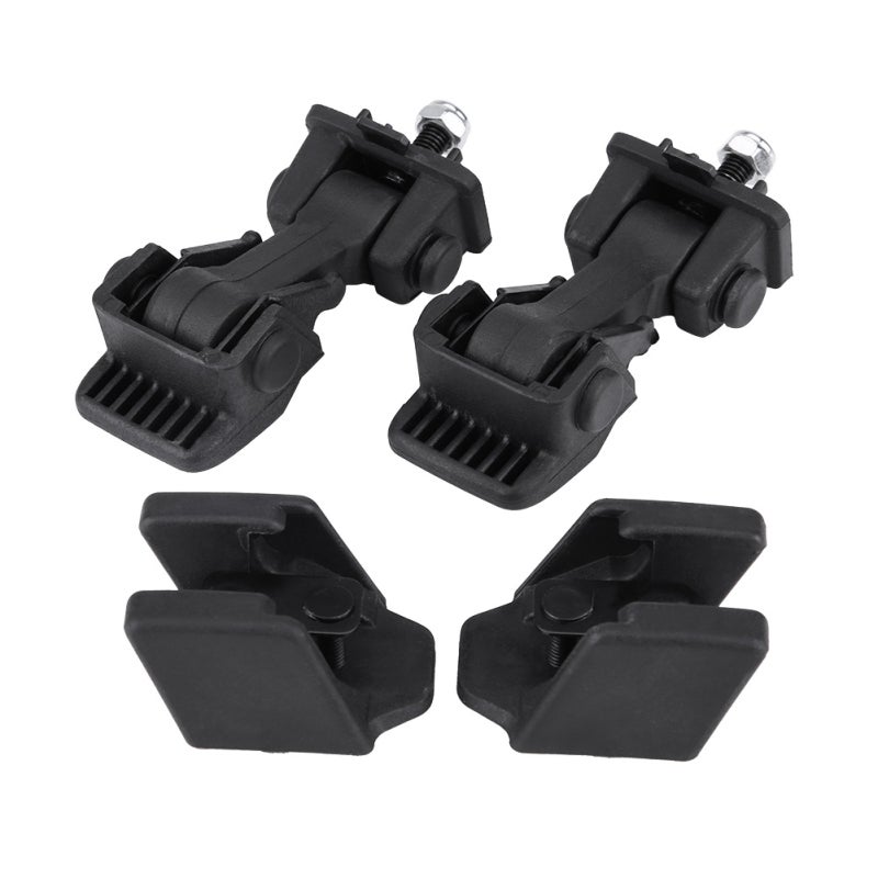 Hood Latch Catch Set 4-Piece Solid ABS Construction - Hood Latch Bracket Replacement for Jeep Wrangler TJ 1997-2006 - Image 1