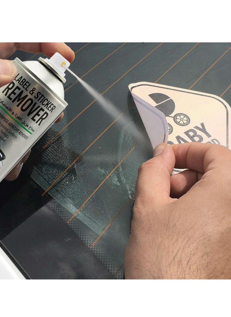 Nora NORA N-503 Label & Sticker Remover Spray 2pcs (450ml Each) – Adhesive Cleaner for Car, Glass, Plastic, Metal – Fast Action, Safe on Paint, Easy Spray Application  - Image 3
