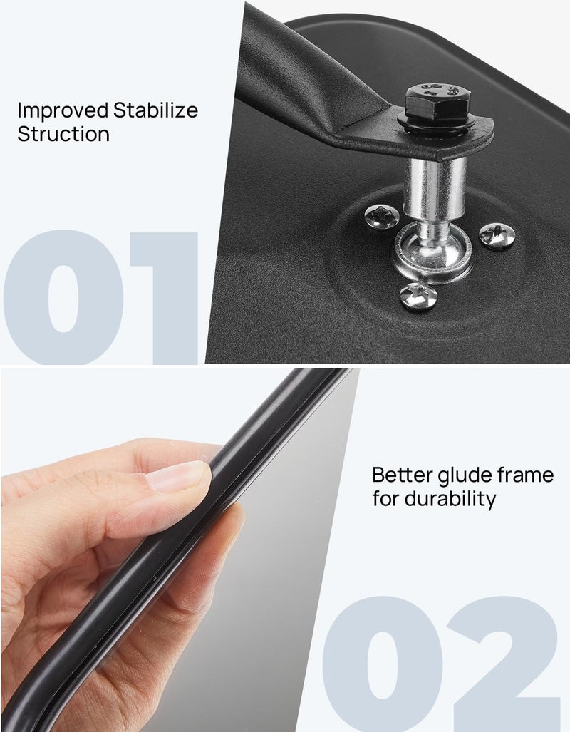 JOYTUTUS Mirrors Doors Off Compatible with Wrangler TJ JK JKU 1997-2018, Easy-Install Side View Mirrors, No Vibration & Wobble, Does Not Fit on Doors - Image 3
