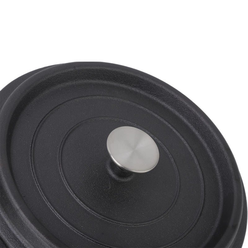 Large Cast Iron Dutch Oven Pot With Dual Loop Handles For Family Cooking 11 81 X 9 45 Inches - Image 5