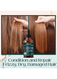 Live Fraiche Organic Castor Oil for Face (2oz) + FREE Filled Mascara Tube, 100% Pure USDA Eyebrow Eyelash Growth Serum, Cold Pressed, Hexane Free Hair Lash Serum  - Image 3