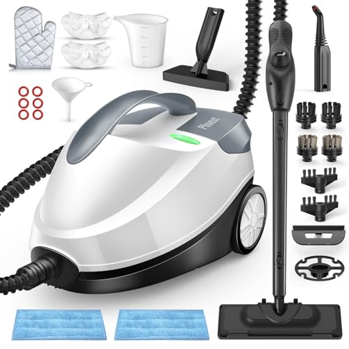 Phueut Steam Cleaner with 28 Accessories for Home, 1800W Powerful Multipurpose Steam Mop with 1.5L Tank for Floor Cleaning, Chemical-Free Heavy Duty Steamer for Cleaning Floors, Couch, Tile, Grout and Car - Image 1