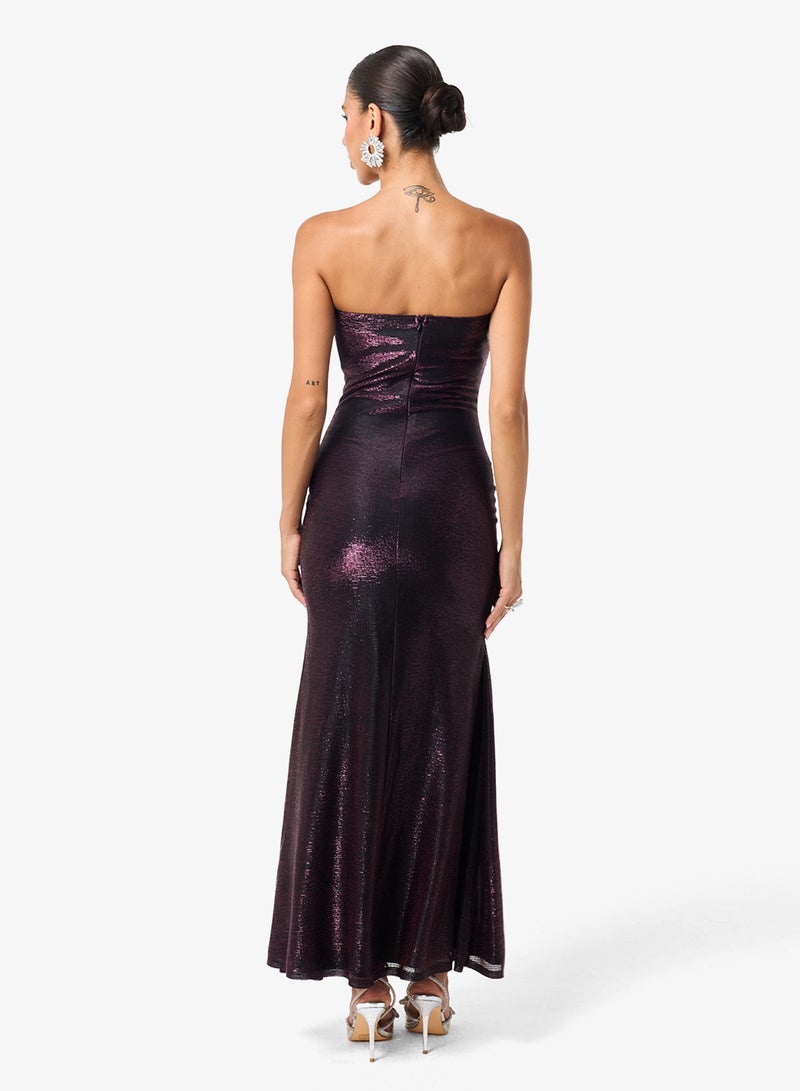 Threadz by Ajooni Shimmer Off Shoulder Maxi Dress - Image 2