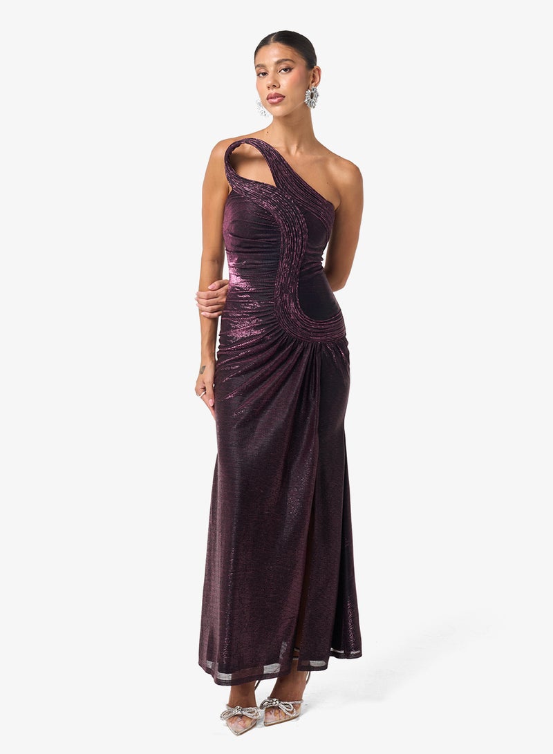Threadz by Ajooni Shimmer Off Shoulder Maxi Dress - Image 4