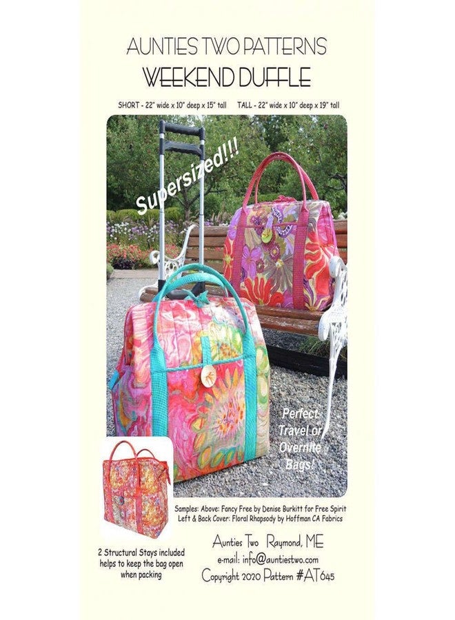 Aunties Two Weekend Duffle Pattern - Image 1