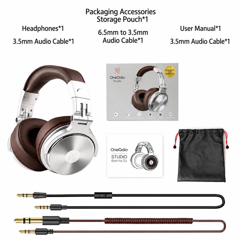 Oneodio Pro 30 Over-Ear Headphones for Electronic Keyboard, Drum Kit, Guitar & Instruments with Wired Audio Interface - Image 1