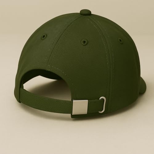 ENCIGER Unisex Adjustable Baseball Cap Pack of 2 - Solid Color, Breathable, Stylish Cotton Caps for Men & Women - Outdoor Sports, Travel, Casual Wear (Olive) - Image 3