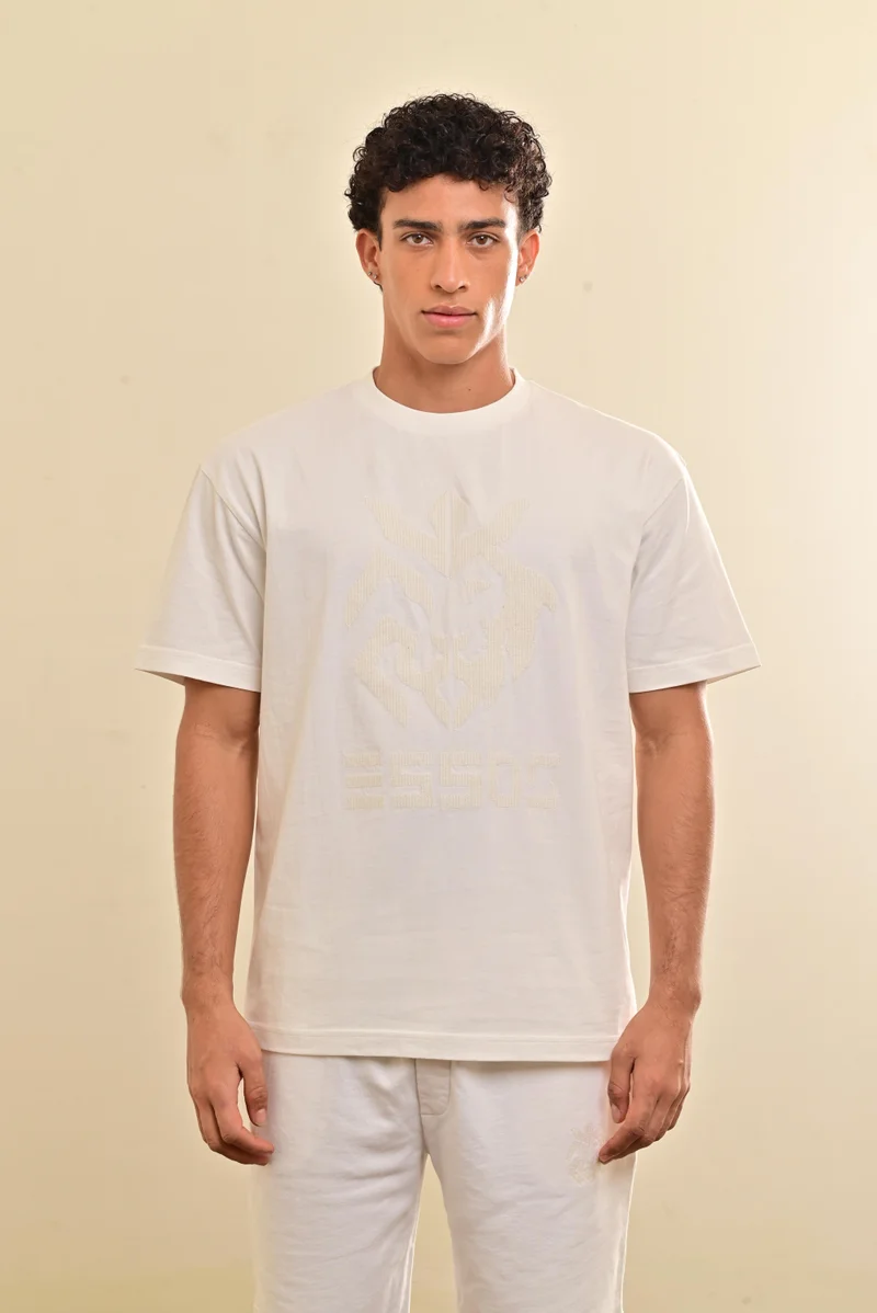ESSO5 Cross Stitch Logo Oversized Tee