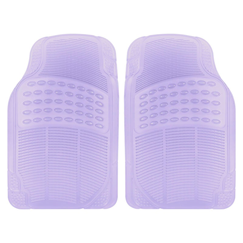 Carbella Automotive Floor Mats for Cars, 2 Piece Car Floor Mats Gray Translucent, Trim-to-Fit All Weather Clear Car Mats for Auto Truck Van SUV, Car Accessories for Women - Image 1