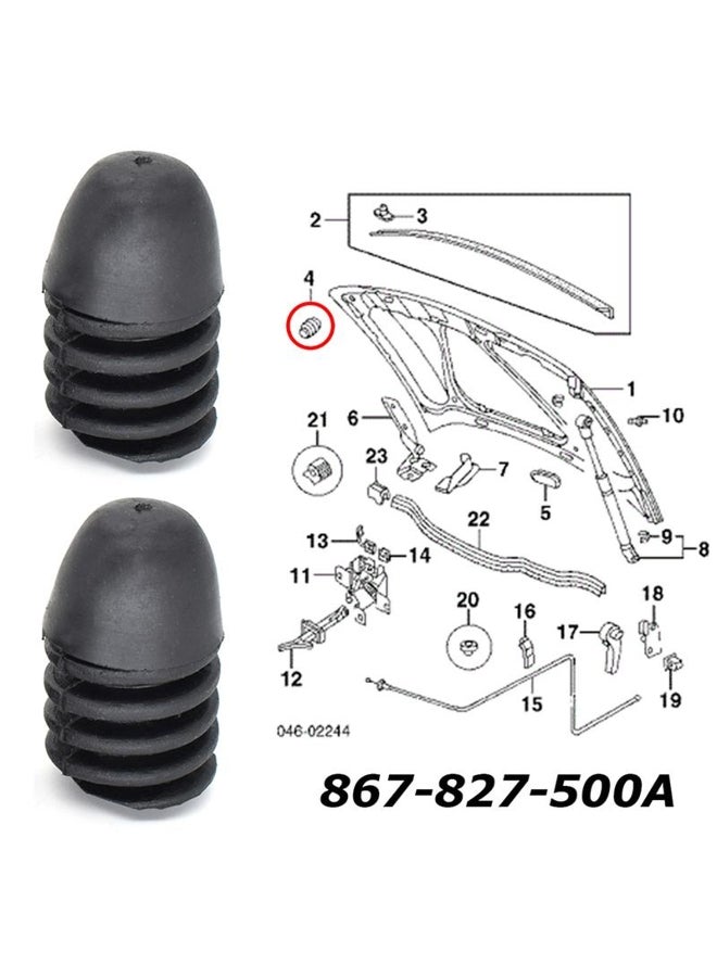 Generic 2Pcs Car Rubber Bumper Bonnet Hood Lid Stop Buffer Tailgate Cushion  - Image 4