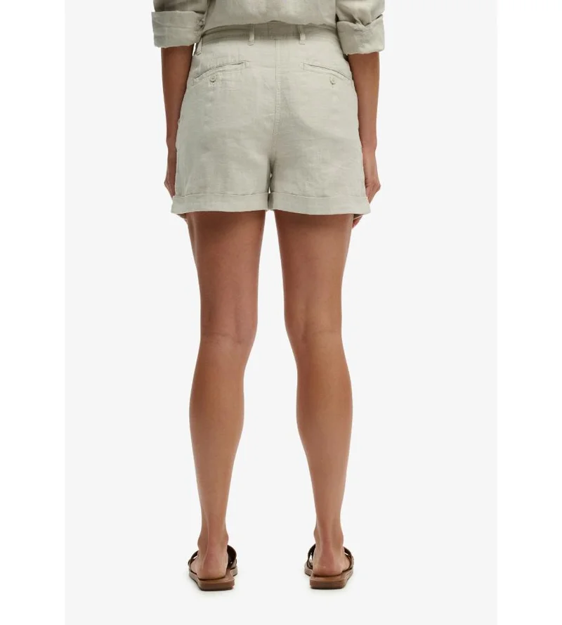 سوبر دراي Mid Rise Linen Shorts