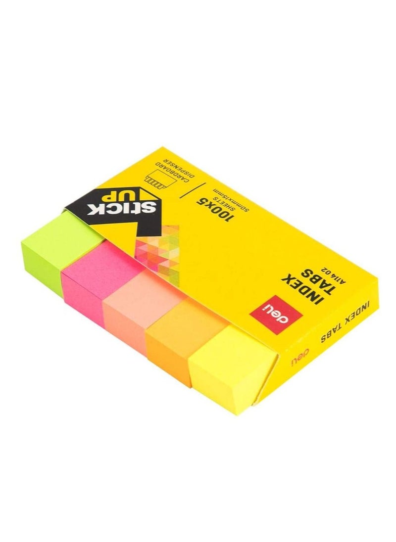 Deli 2-Pack Index Tab 50x15mm Size Multicolour  - Image 2