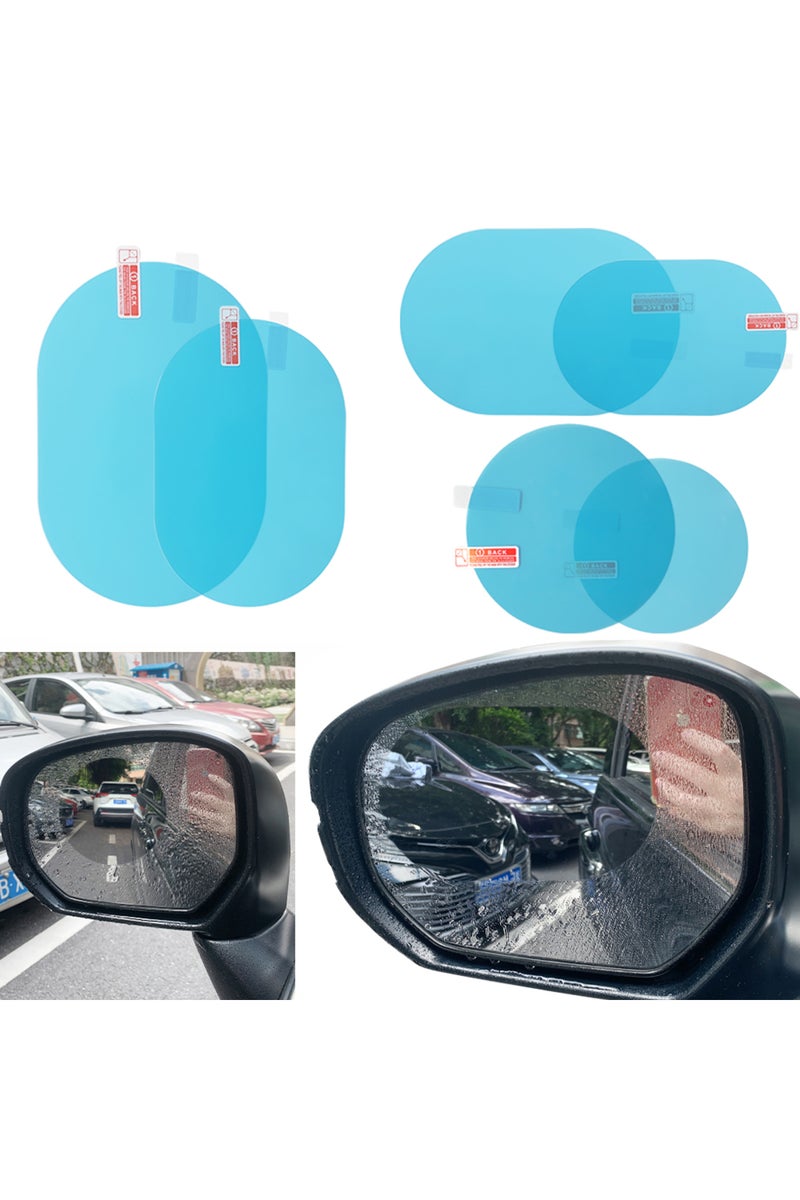 erorex WHITE Car Rearview Mirror Film Side Window Rainproof Clear Film 2Pcs Anti Fog Window Mirror Protecti - Image 1