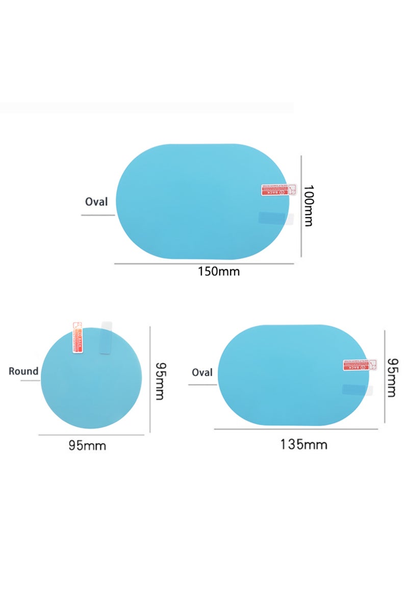 erorex WHITE Car Rearview Mirror Film Side Window Rainproof Clear Film 2Pcs Anti Fog Window Mirror Protecti - Image 3