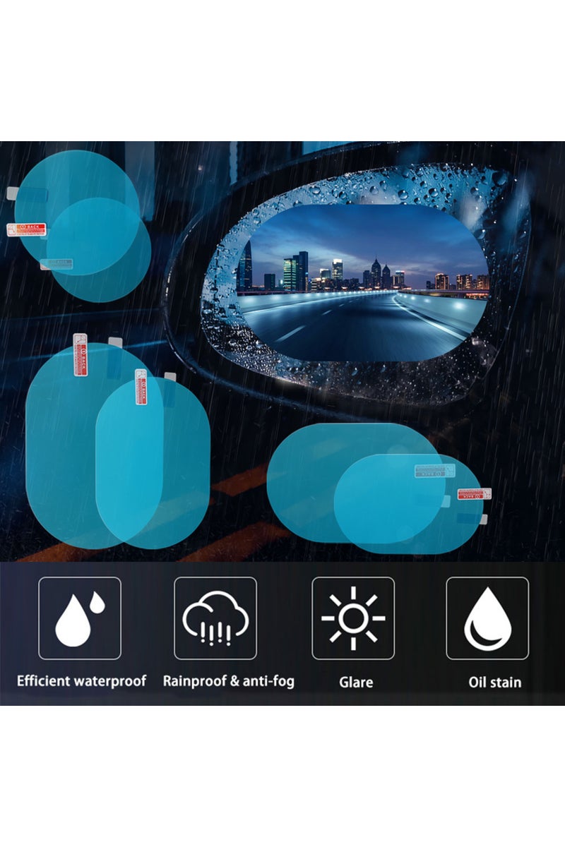 erorex WHITE Car Rearview Mirror Film Side Window Rainproof Clear Film 2Pcs Anti Fog Window Mirror Protecti - Image 2