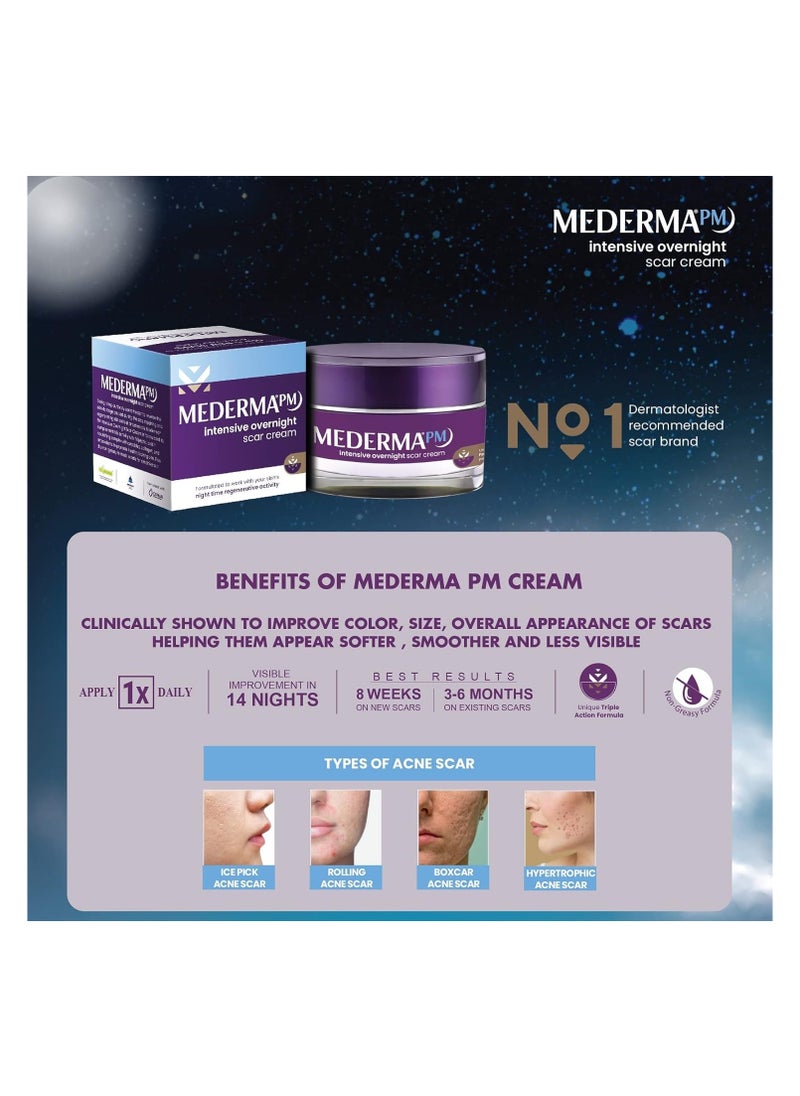 Mederma - Mederma Intensive Overnight Cream 30g-Works with Skin's Nighttime Regenerative Activity - Once-Nightly Application Is Clinically Shown to Make Scars Smaller & Less Visible - Image 1