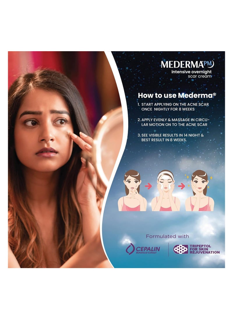 Mederma - Mederma Intensive Overnight Cream 30g-Works with Skin's Nighttime Regenerative Activity - Once-Nightly Application Is Clinically Shown to Make Scars Smaller & Less Visible - Image 1