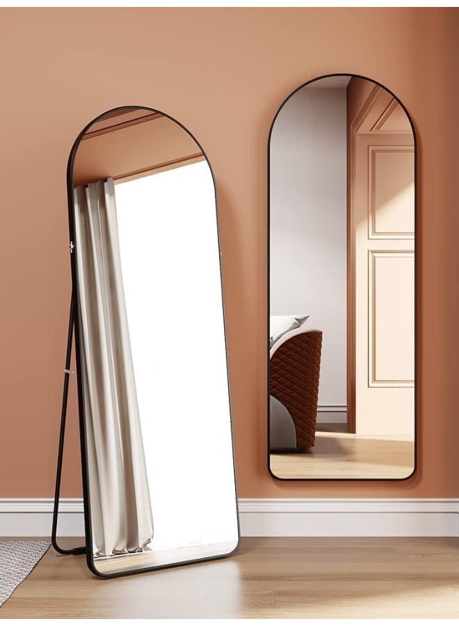 Decorhills Arched Full-Length Mirror – Modern & Elegant Full Body Mirror for Bedroom, Living Room, Makeup Room & Bathroom – Wall-Mounted or Freestanding – Elegant Frame – Large & Durable Design - Image 1