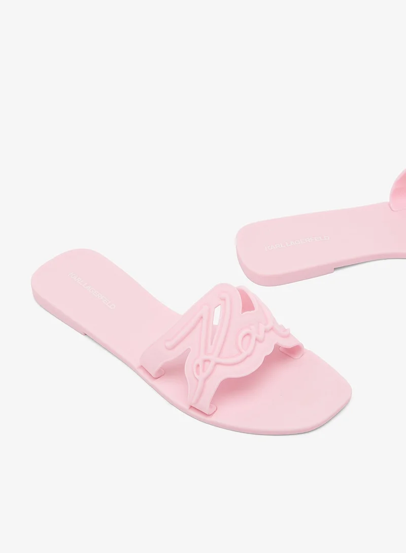 Karl Lagerfeld Jelly Signature Slip On Sandals
