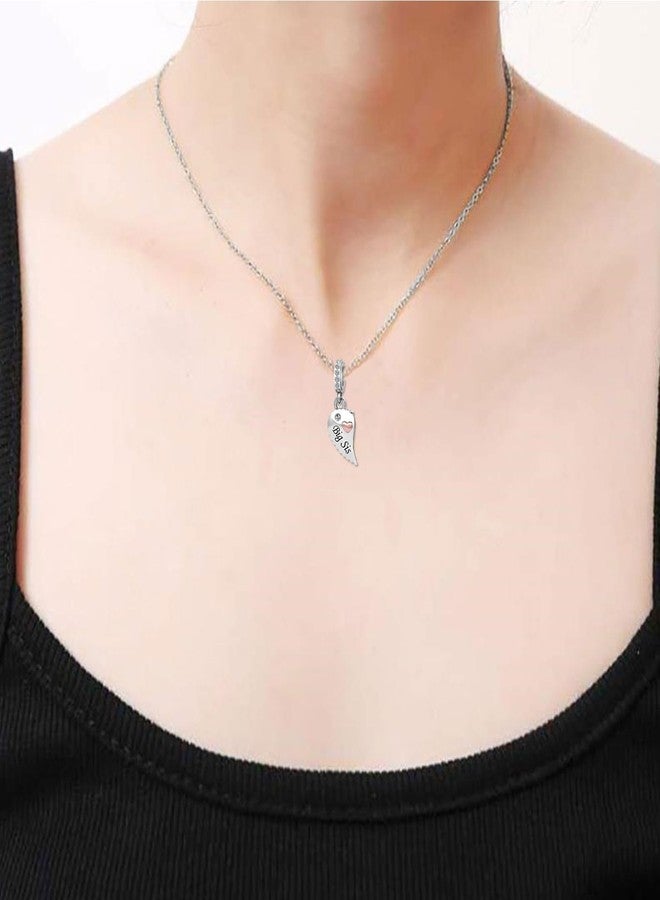 KunBead 18 inch Big Sister Little Sister Rose Gold Love Heart Matching Puzzle Birthday Charm Pendant Necklace set for 2 - Image 2