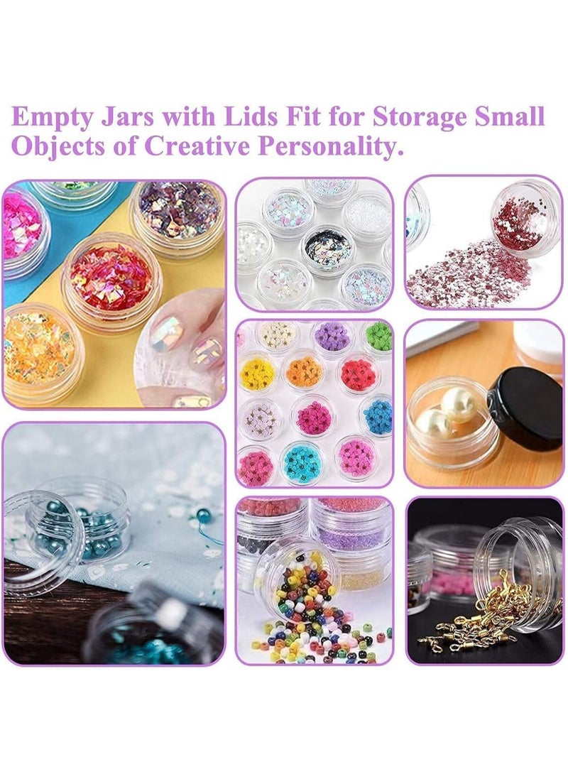 50 Pcs Small Transparent Round Travel Sample Jars, 5g/5ml Small Sample Container Plastic Jar, Female Cream Cosmetic Sample Container, Resistant to Breaking, for Cream, Lipstick, Lotion - Image 3