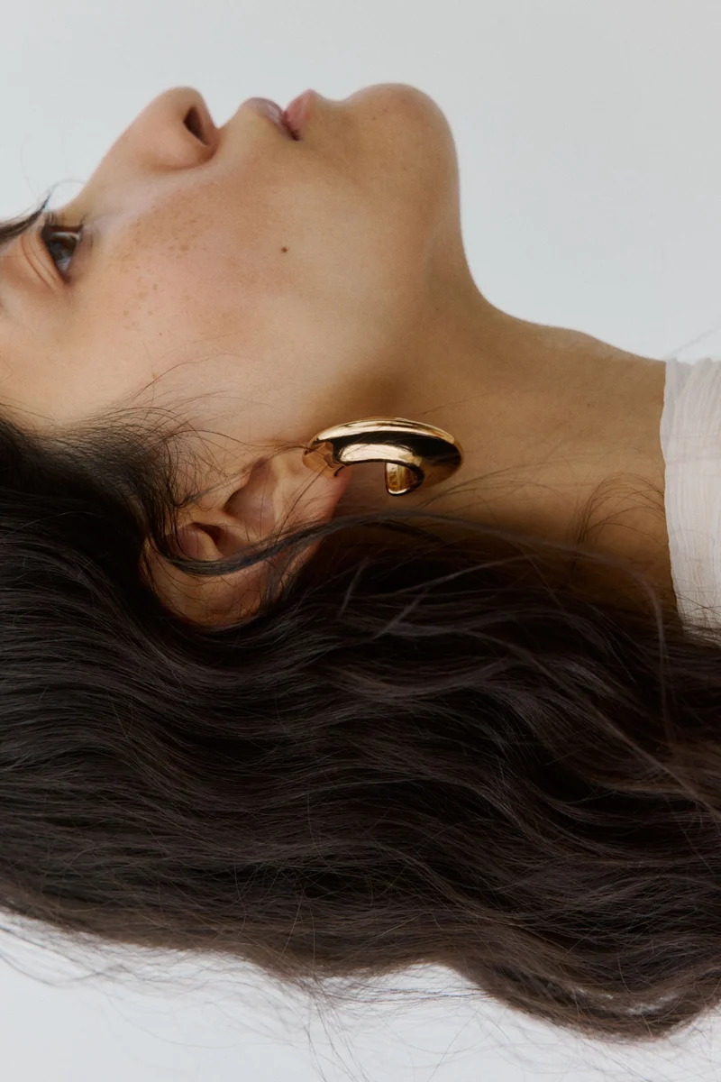 Chunky hoop earrings