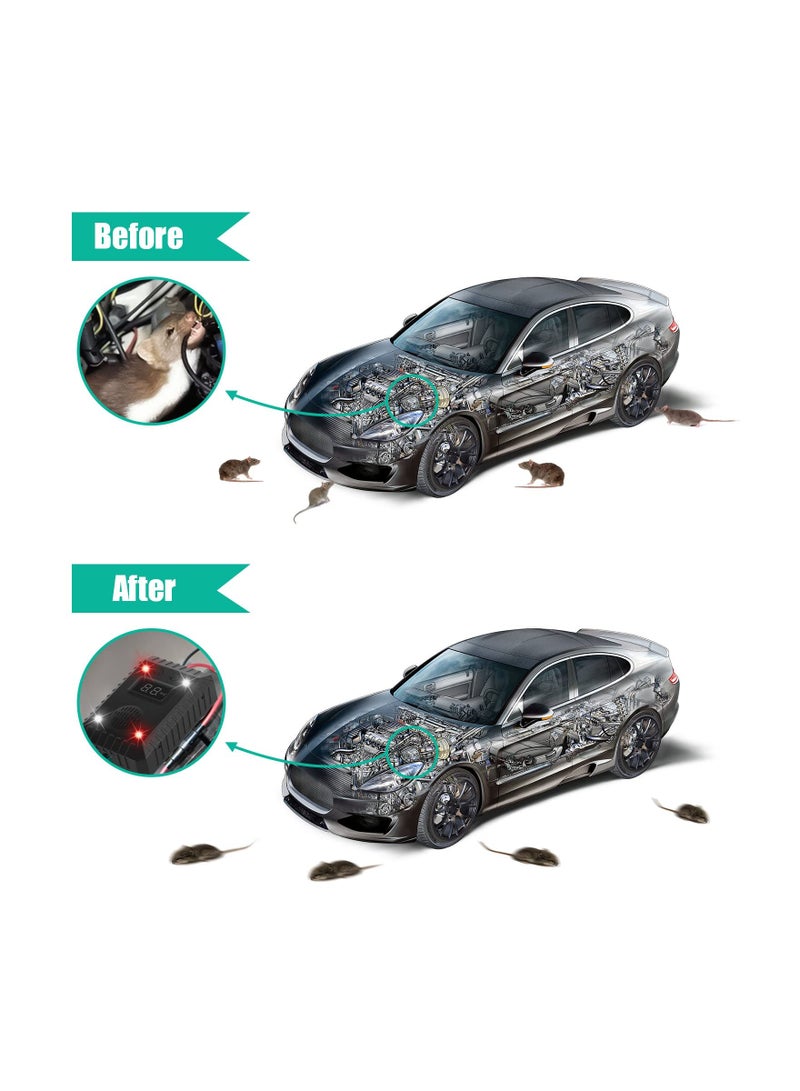 SOLARAE Ultrasonic Rodent Repellent, 1 PCS Under Hood Rodent Repeller, for Car Engines, Mouse Deterrent, Keep Animal Away from Car with Ultrasound and LED Flashlights, Rodent Defense Vehicle Protection - Image 2
